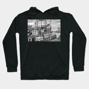 RNLI lifeboat moored in Great Yarmouth Hoodie